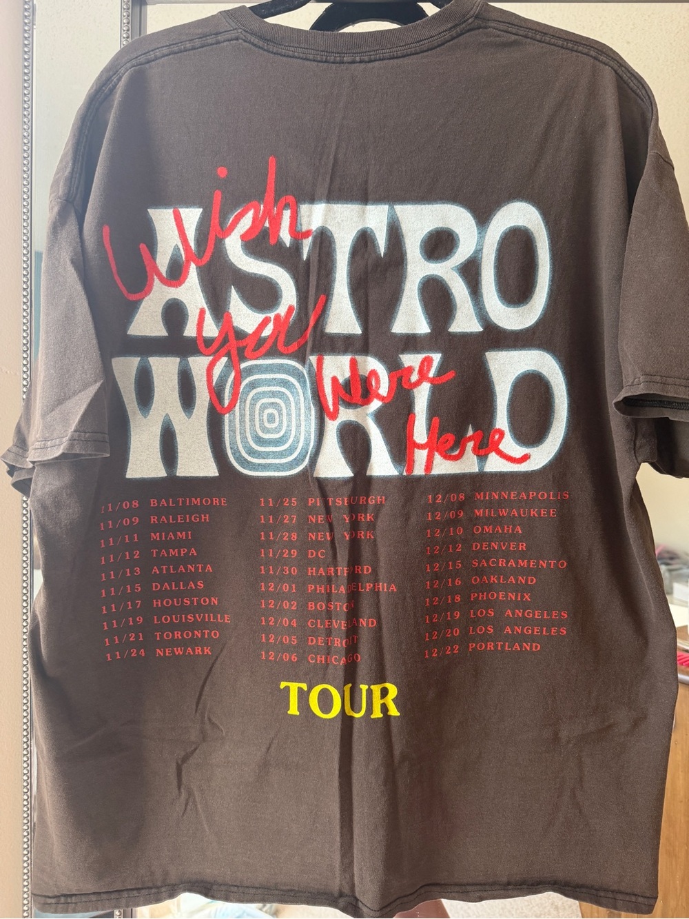 Travis Scott Sicko Mode 2018 Tour merch T-shirt